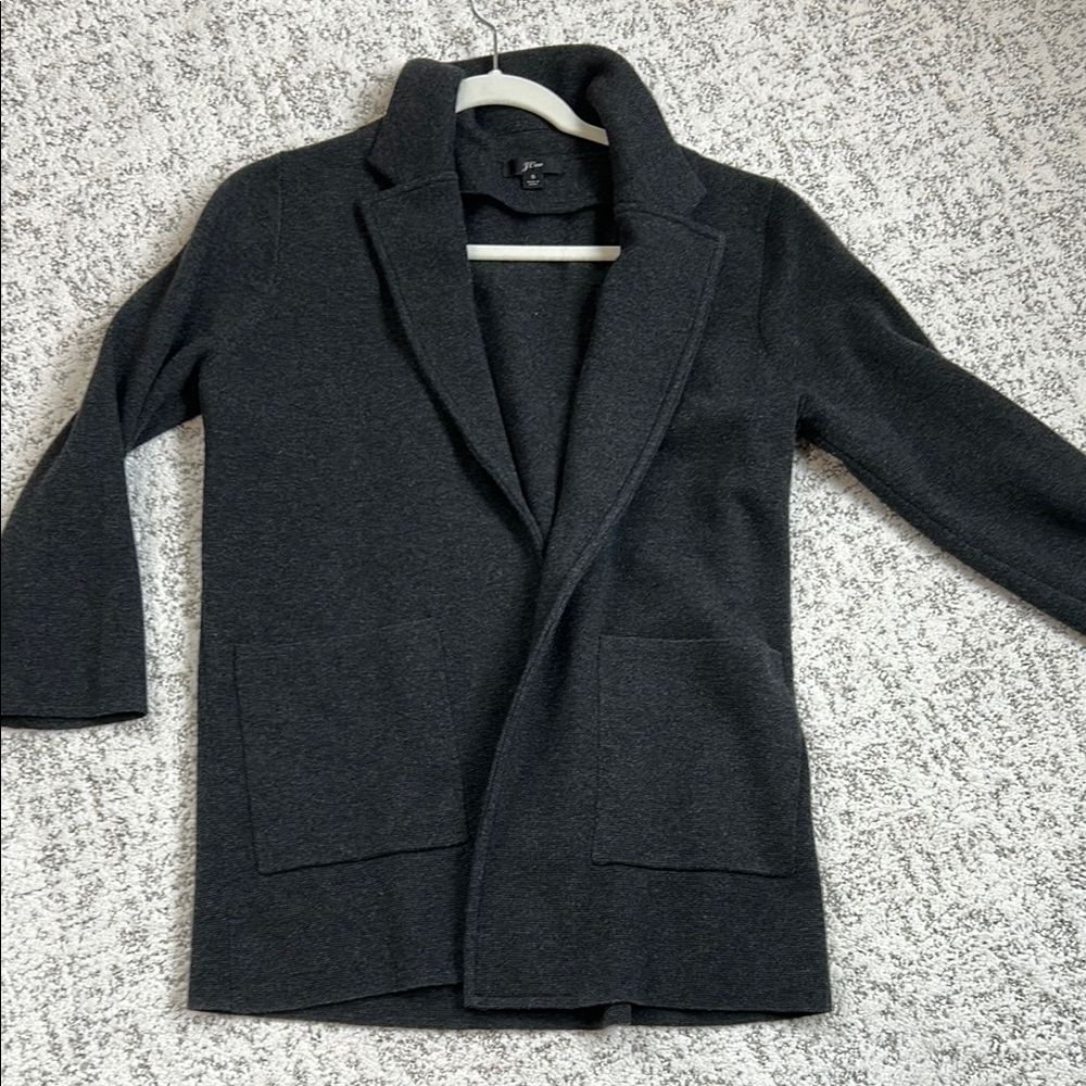 J. Crew Charcoal Knit Cardigan